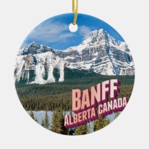 Banff national park ceramic ornament