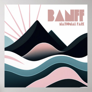 Banff National Park Coloured Hills Poster