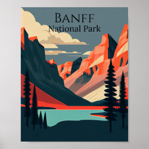 Banff National Park Contemporary Art Poster