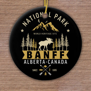 Banff National Park Cute Landscape Ceramic Ornament
