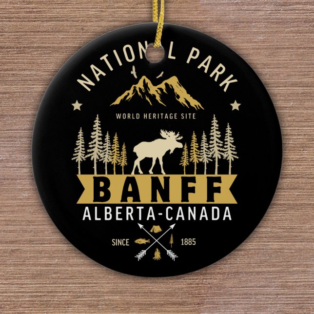 Banff National Park Cute Landscape Ceramic Ornament (Creator Uploaded)