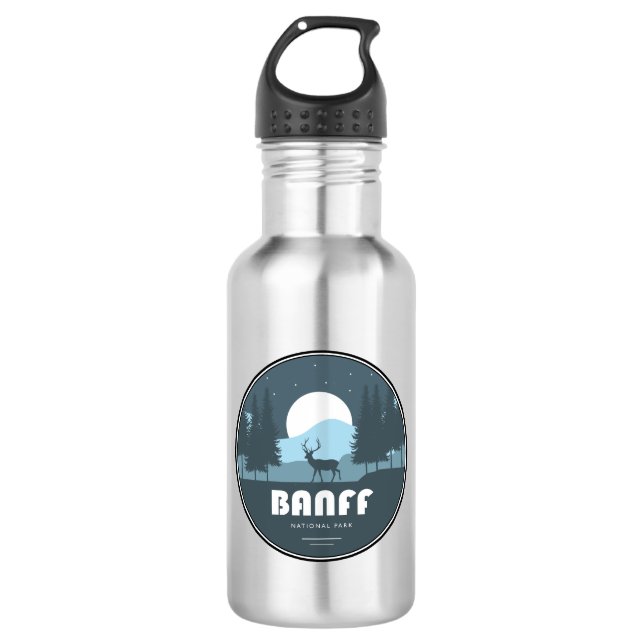 Banff National Park Deer 532 Ml Water Bottle (Front)