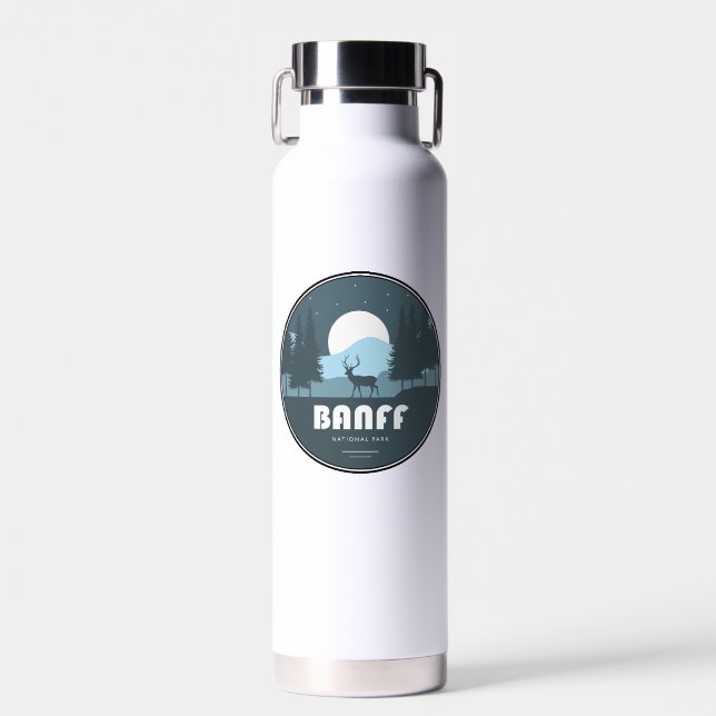 Banff National Park Deer Water Bottle (Front)
