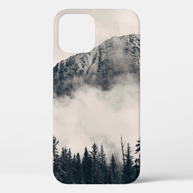 Banff national park foggy mountains and forest in  Case-Mate iPhone case (Back)