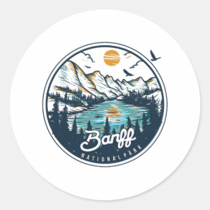 Banff National Park Hiking Souvenir Gift-able  Classic Round Sticker