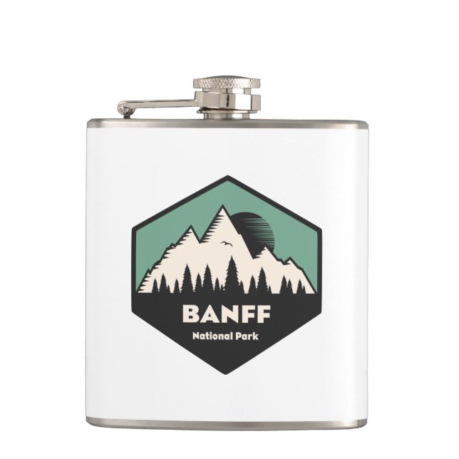 Banff National Park Hip Flask (Front)