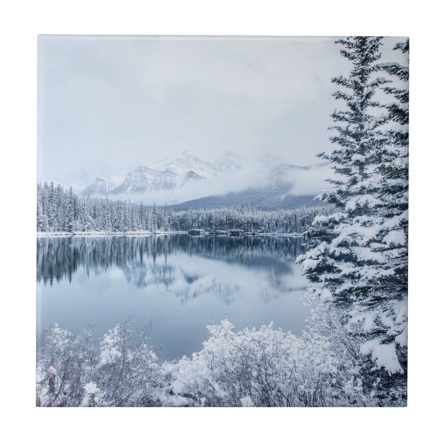 Banff National Park in Winter Ceramic Tile (Front)