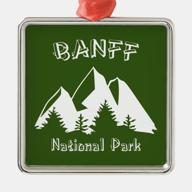 Banff National Park Metal Ornament (Front)