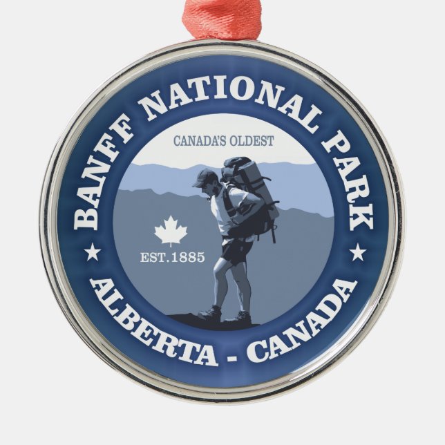 Banff National Park Metal Ornament (Front)