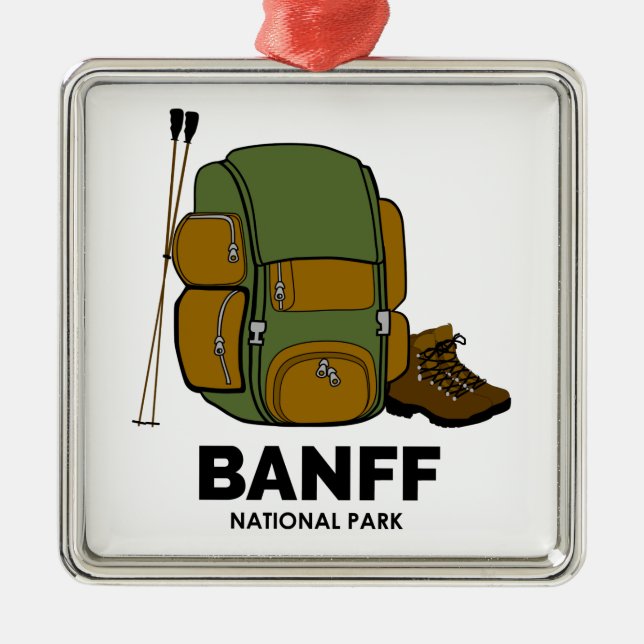 Banff National Park Metal Ornament (Front)
