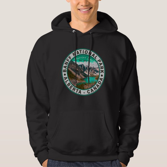Banff National Park Moraine Lake Alberta Canada Hoodie (Front)