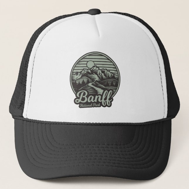Banff National Park Mountain Trail Trucker Hat (Front)
