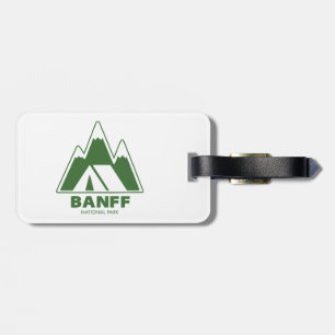Banff National Park Mountains Camping Luggage Tag