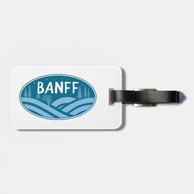 Banff National Park Outdoors Luggage Tag (Back Horizontal)