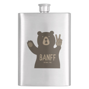 Banff National Park Peace Bear Hip Flask