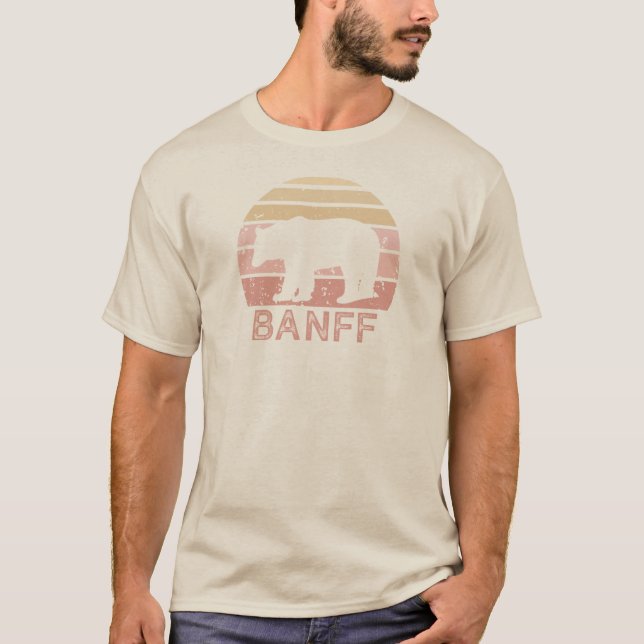 Banff National Park Retro Bear T-Shirt (Front)