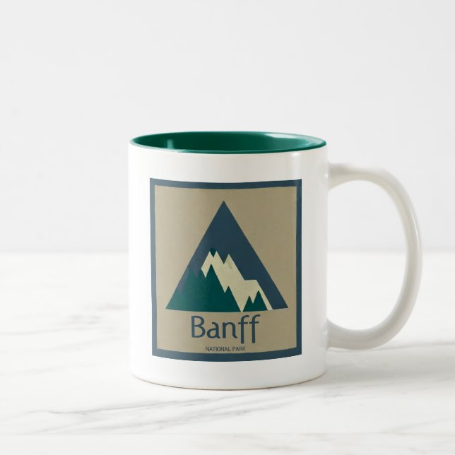 Banff National Park Rustic Two-Tone Coffee Mug (Right)
