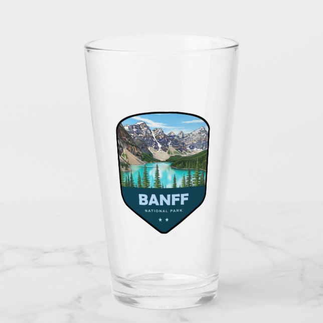 Banff National Park Shield Glass (Front)