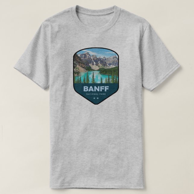 Banff National Park Shield T-Shirt (Design Front)