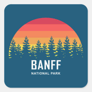 Banff National Park Square Sticker