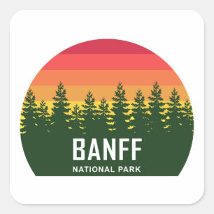 Banff National Park Square Sticker
