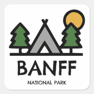 Banff National Park Square Sticker