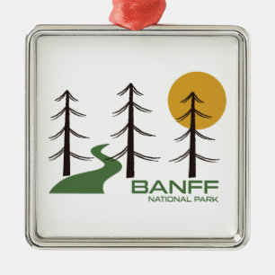 Banff National Park Trail Metal Ornament