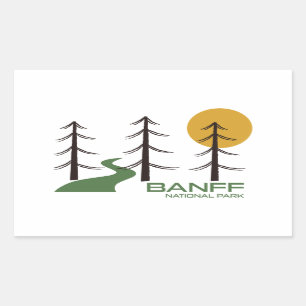 Banff National Park Trail Rectangular Sticker