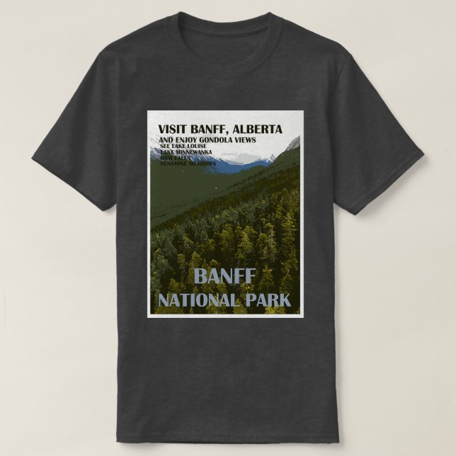 Banff National Park Travel T-Shirt (Design Front)