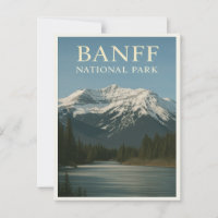 Banff National Park – Vintage Landscape Postcard