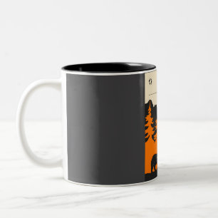 Banff National Park Vintage Minimal Travel Poster Two-Tone Coffee Mug