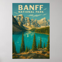 Banff National Park - Vintage Travel Poster
