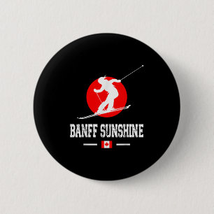 Banff Sunshine Canada Ski Resort Rocky Mountains S 6 Cm Round Badge