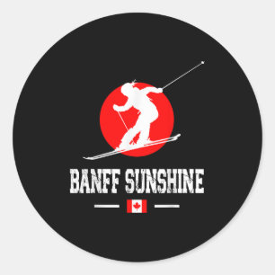 Banff Sunshine Canada Ski Resort Rocky Mountains S Classic Round Sticker