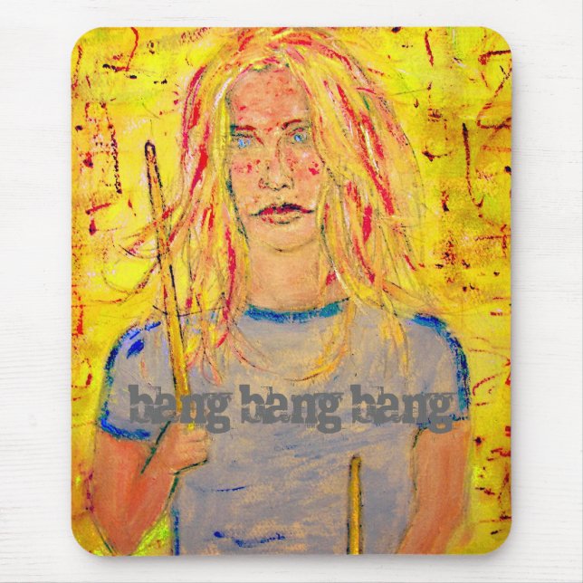 bang bang bang Drummer Girl Mouse Pad (Front)