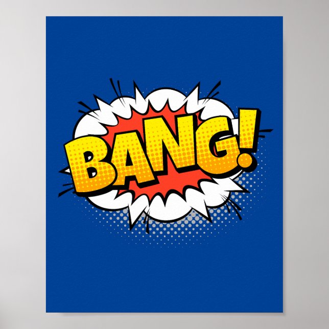 Bang! Explosive Pop Art Comic Impact Poster (Front)