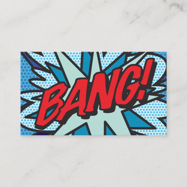 BANG Fun Retro Comic Book Business Card (Front)