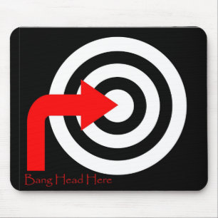 bang head here mouse pad