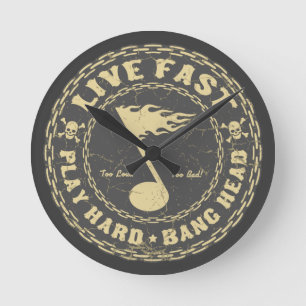 Bang Head Round Clock