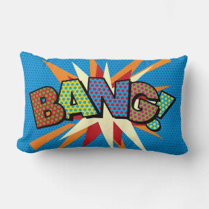 BANG KA-POW Funny Modern Cool Stylish Comic Book Lumbar Cushion