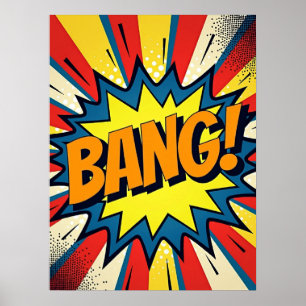 BANG! Modern Pop Art Comic Style Poster