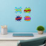 Bang Pow Boom Zap  Pop Art  on  12" Wall Decal<br><div class="desc">4 Great Pop Art Wall Decals - - Change the size of these decals by changing the size of the Decal Sheet - 4 sizes - from 12" x 12" to 36" x 36" - - These ones are printed on a transparent background, but you can change to a semi-transparent...</div>