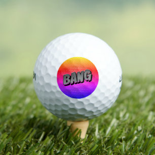 Bang! Retro Comic Pop Art Golf Balls