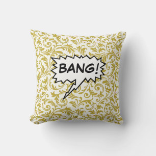 Bang ZZZZ Speech Bubbles Square Pillow