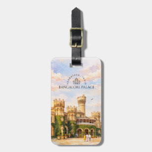 Bangalore Palace India Watercolor Travel Memory Luggage Tag