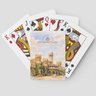 Bangalore Palace India Watercolor Travel Memory Playing Cards