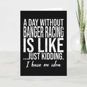 Banger Racing funny sports gift Card