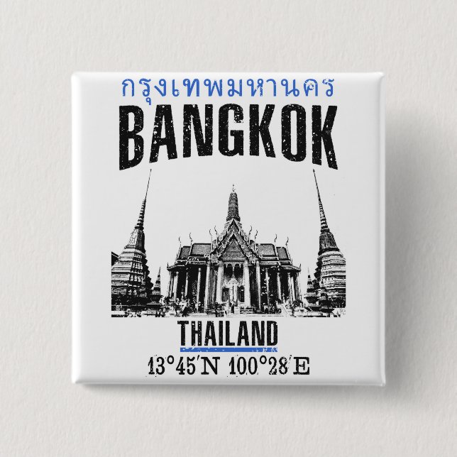 Bangkok 15 Cm Square Badge (Front)