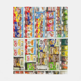 Bangkok Cereal Shelves: Foodland Editorial Fleece Blanket
