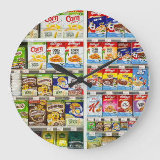 Bangkok Cereal Shelves: Foodland Editorial Large Clock